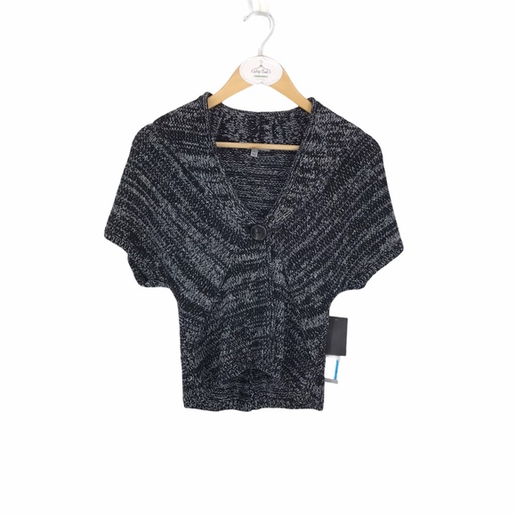 Nordstrom Classiques Entier cardigan xs black V neck button detail - Picture 1 of 9